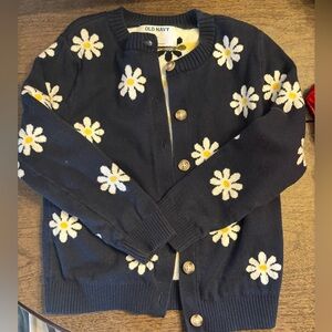 Old Navy Kids Dark Blue Daisy Cardigan